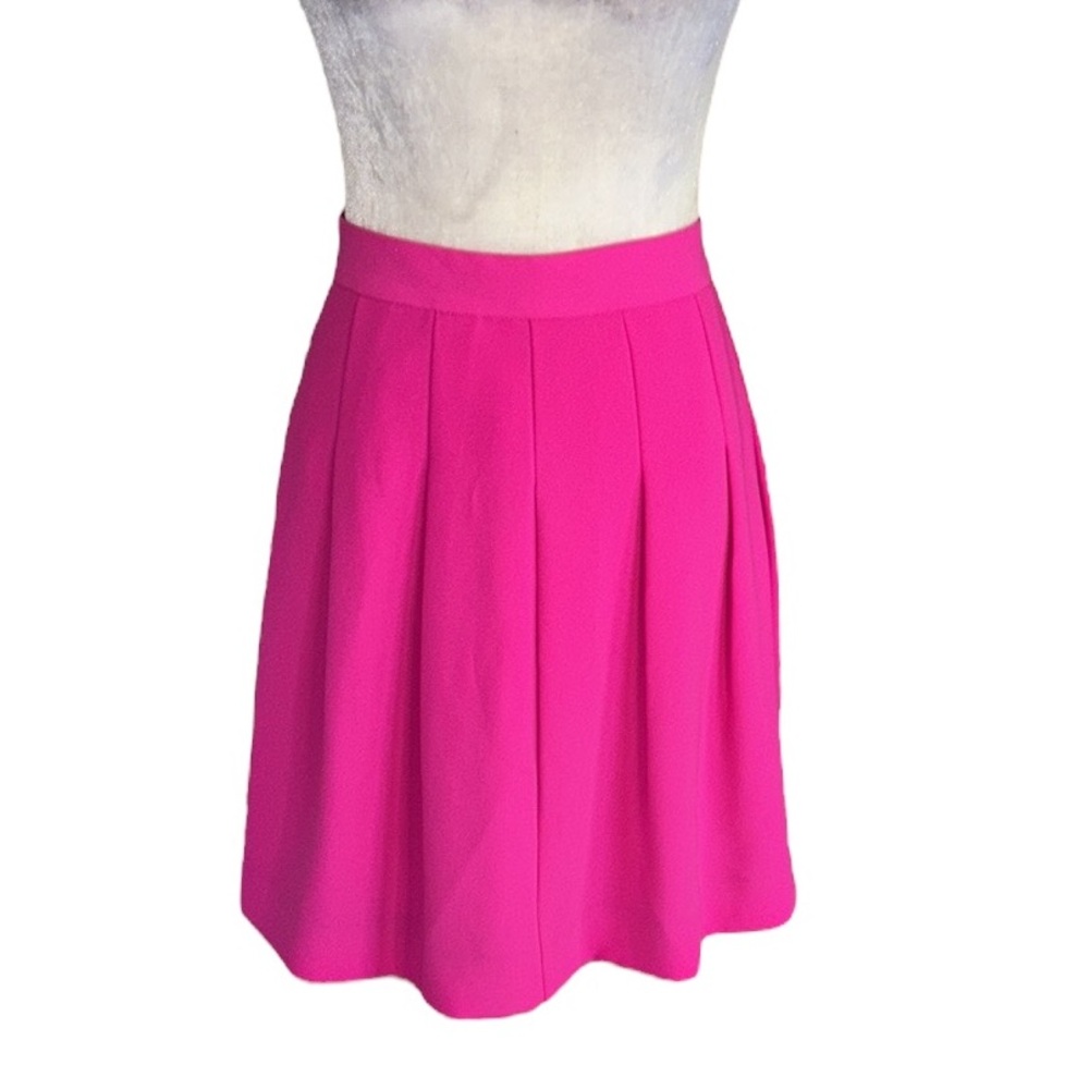 J. Crew Fuchsia Pink Pleated A-line Mini Skirt - 8